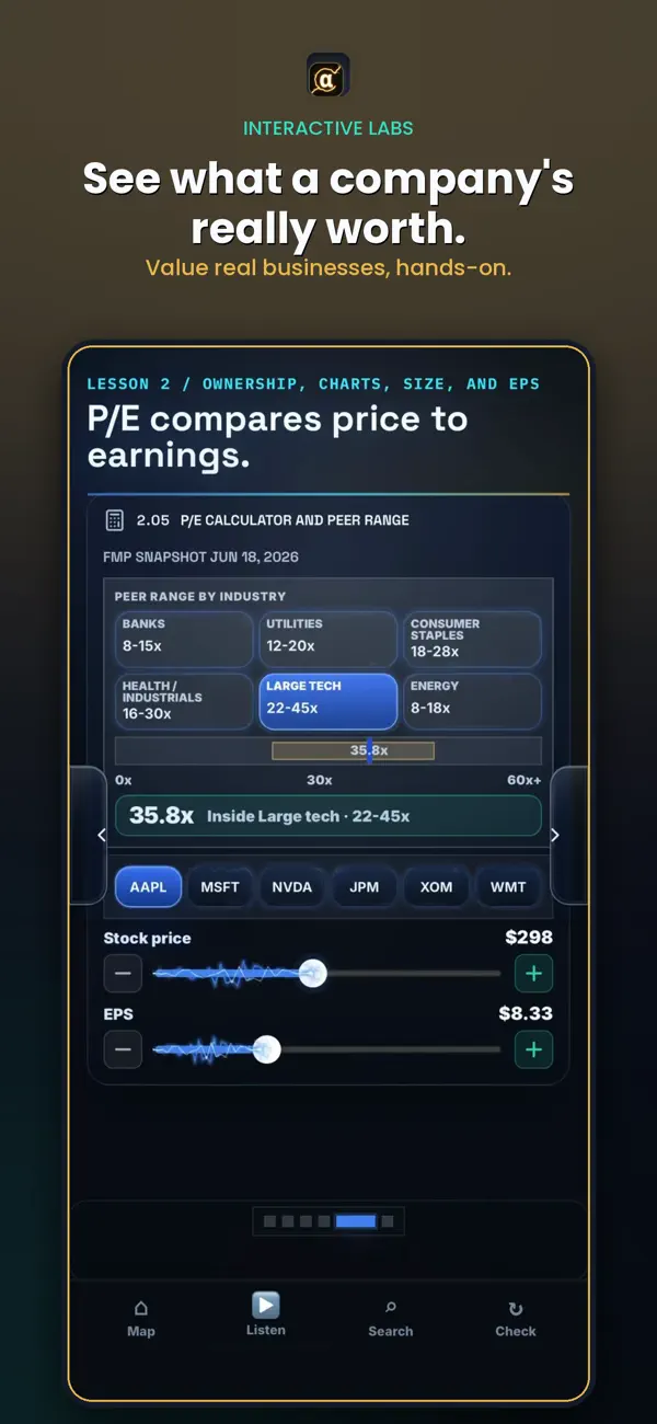 Charged Alpha interactive valuation lab